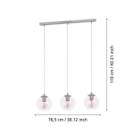ARISCANI 2 Lampa wisząca 901919 EGLO