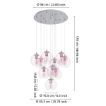 ARISCANI 2 Lampa wisząca 901922 EGLO