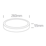 WHITE PLAFON 26W CCTV IP65 230V 26cm 67220A/W/V ONE LIGHT