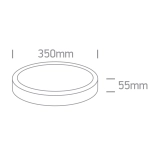 WHITE PLAFON 35W CCTV IP65 230V 35cm 67220B/W/V ONE LIGHT