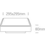 GREY LED PLAFON 16W WW IP65 EMERGENCY 3hrs 230V 67282ANE/G/W ONE LIGHT