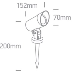 Reflektor GU10 Garden Spots IP65 67464G/B ONE LIGHT