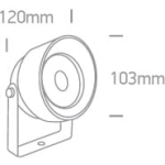 kinkiecik.pl Lucio 67488A/AN/W reflektorek ogrodowy w kolorze antracyt COB LED 3000K IP65 5W 100-240V; zasilacz 350mA i kotwa montażowa w zestawie ONE LIGHT