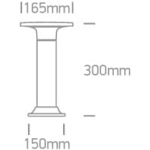 Kinkiecik.pl Belia 67490/B/W czarny słupek ogrodowy LED 3000K IP54 30cm 6,5W 230V; zasilacz 300mA w zestawie ONE LIGHT
