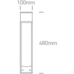 Kinkiecik.pl Azeli 67494A/AN/W ogrodowy słupek w kolorze antracyt LED 3000K IP44 48cm 3W z gniazdami Schuko 2x1000W ONE LIGHT