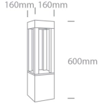 kinkiecik.pl Diego 67504/AN/C słupek ogrodowy w kolorze antracytu LED 22W 230V 4000K IP65 60cm ONE LIGHT