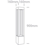kinkiecik.pl Diego 67504A/AN/C słupek ogrodowy w kolorze antracytu LED 22W 230V 4000K IP65 90cm ONE LIGHT