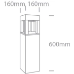 kinkiecik.pl Mateo 67506/AN/C słupek ogrodowy w kolorze antracytu LED 22W 230V 4000K IP65 60cm; ONE LIGHT