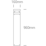 kinkiecik.pl Tizi 3 67510B/AN/W słupek ogrodowy w kolorze antracytu LED 20W 230V 3000K IP65 90cm ONE LIGHT