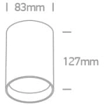 kinkiecik.pl Korfez 12108D/B/W czarny cylinder LED 8W 3000K 230V CRI97 dark light; odbłyśnik należy zamówić osobno; w komplecie nieściemnialny zasilacz LED ONE LIGHT