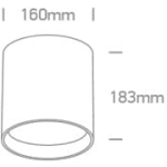 kinkiecik.pl Korfez 12108D/B/W czarny cylinder LED 8W 3000K 230V CRI97 dark light; odbłyśnik należy zamówić osobno; w komplecie nieściemnialny zasilacz LED ONE LIGHT