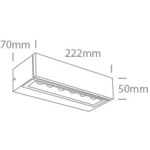 67526B1/W/W WHITE WALL 2x6W WW IP65 230V One Light
