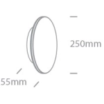 67532/B/W BLACK 15W WW IP65 230V TRIAC DIMMABLE DARK LIGHT One Light
