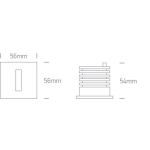 Oświetlenie schodowe Indoor/Outdoor Decorative Wall Recessed Aluminium 68004/AL/W ONE LIGHT