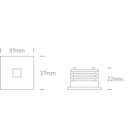 Oświetlenie schodowe Indoor/Outdoor Decorative Wall Recessed Aluminium 68004A/W/W ONE LIGHT