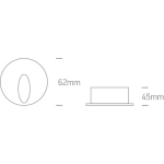 Oświetlenie schodowe Indoor/Outdoor Dark Light Wall Recessed 68030/B/W IP54 ONE LIGHT