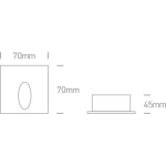 Oświetlenie schodowe Indoor/Outdoor Dark Light Wall Recessed 68032/B/W IP54 ONE LIGHT
