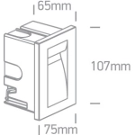 Oprawa wpuszczana Outdoor Dark Light Wall Recessed Die cast 68062/AN/W IP65 ONE LIGHT