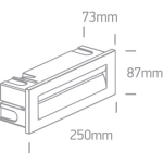 Oprawa wpuszczana Outdoor Dark Light Wall Recessed Die cast 68066/AN/W IP65 ONE LIGHT
