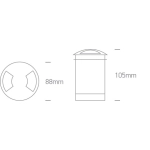 Wpust do gruntu The Inground Medium Series LED Aluminium IP67 69016/W ONE LIGHT