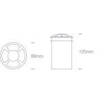 Wpust do gruntu The Inground Medium Series LED Aluminium IP67 69016A/W ONE LIGHT