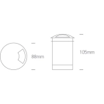 Wpust do gruntu The Inground Medium Series LED Aluminium IP67 69016B/W ONE LIGHT