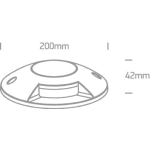 kinkiecik.pl Mauri 69058A/G/W szary zewnętrzny wpust COB LED 3000K IP67 6W 100-240V; nieściemnialny zasilacz LED w zestawie ONE LIGHT