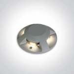 kinkiecik.pl Mauri 69058C/G/W szary zewnętrzny wpust COB LED 3000K IP67 4X3W 100-240V; nieściemnialny zasilacz LED w zes