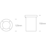 kinkiecik.pl Gafeli 69062/W zewnętrzny wpust ze stali nierdzewnej COB LED 3000K IP67 8W 230V; nieściemnialny zasilacz LED w zestawie ONE LIGHT