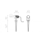 kinkiecik.pl GUN na klinie czarna 230V LED 3x1W 30° IP65 3000K R10530 Rendl light studio