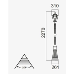 Lampa stojąca LONDON - SOLAR 6951301189 LUTEC