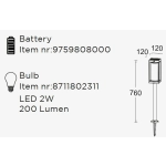 Lampa stojąca FLAIR SOLAR 6988802012 LUTEC