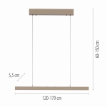 Lampa wisząca Adriana Comfort Lift Mosiądz 2598-97 Paul Neuhaus - zdjęcie dodatkowe 8