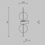Lampa ścienna (Kinkiet) Double Moon MOD478WL-L8B3K Maytoni - zdjęcie dodatkowe 2