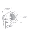 Reflektor The 20W COB Garden Spots Aluminium IP65 7047/AN/W ONE LIGHT