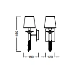 Lampa ścienna Mantra Tiffany Antique Brass 3884MA - zdjęcie dodatkowe 1
