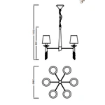 Lampa wisząca Mantra Tiffany Antique Brass 3871MA - zdjęcie dodatkowe 2