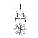 Lampa wisząca Mantra Tiffany Antique Brass 3870MA - zdjęcie dodatkowe 1