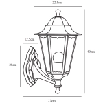 Lampa zewnętrzna Cardiff Up Wall light Black 74371003 Nordlux