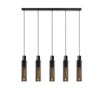 Lampa wisząca ORLANDO 5xE27 przydymiony szary 74404/05/65 Lucide - zdjęcie produktu