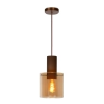 Lampa wisząca TOLEDO Ø 20 cm 1xE27 Amber 74405/01/62 Lucide - zdjęcie produktu