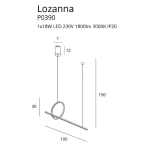 LOZANNA P0390 LAMPA WISZĄCA MaxLight - zdjęcie dodatkowe 2