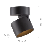 Lampa sufitowa Pure Cup Czarna 6226-18 Paul Neuhaus - zdjęcie dodatkowe 4