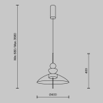 Lampa wisząca Bangkok MOD185PL-L12CG3K3 Maytoni - zdjęcie dodatkowe 5