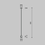 Mocowanie sufitowe Long 760 mm z prostym złączem zasilającym Flarity TRA159C-IPCL1-BS Maytoni - zdjęcie dodatkowe 3
