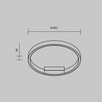 Lampa sufitowa Rim MOD058CL-L25BK 40cm Maytoni - zdjęcie dodatkowe 4