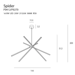 SPIDER P0412 LAMPA WISZĄCA MaxLight - zdjęcie dodatkowe 1