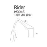 Kinkiet Rider White W0046 - zdjęcie dodatkowe 1