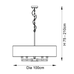 Lampa wisząca Grande 5 Light Pendant 81002 ENDON