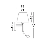 Kinkiet CACERES LE42277 Luces Exclusivas - zdjęcie dodatkowe 2